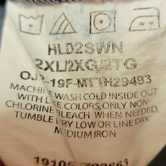 Wrangler Blue Denim LS Full Button Shirt - Size 2XL - Picture 5 of 5